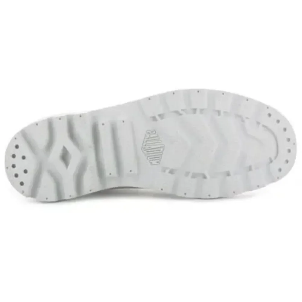 Palladium White Chunky Lug Sole Y2K High Top Vegan Combat Boots Sneakers Shoes - Picture 8 of 16